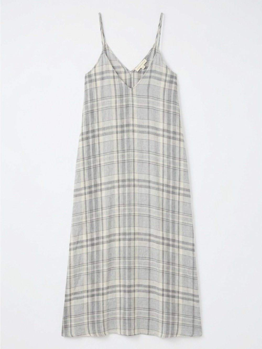 lovestitch Gray Plaid Spaghetti-Strap Maxi Dress - Picture 4 of 6